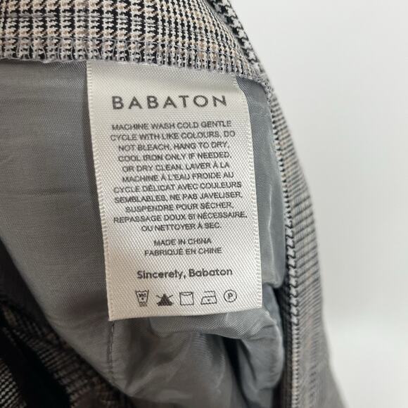 Aritzia Babaton Conan Slim Trouser Pants Houndstooth Plaid Womens 4 Career Work - Picture 7 of 8